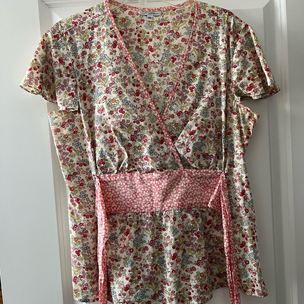 Shoshanna Vintage Multi-color Floral 100% Cotton size 10 beautiful!